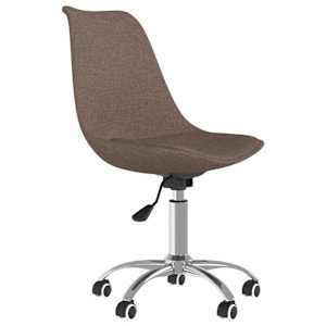 vidaXL Chaises pivotantes &agrave; manger lot de 2 taupe tissu