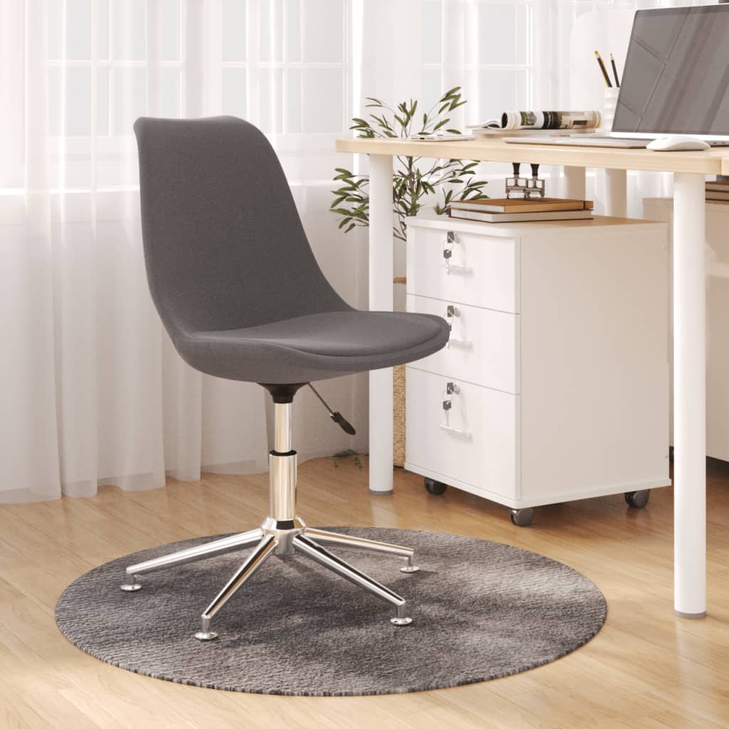 Chaise pivotante de bureau Gris clair Tissu