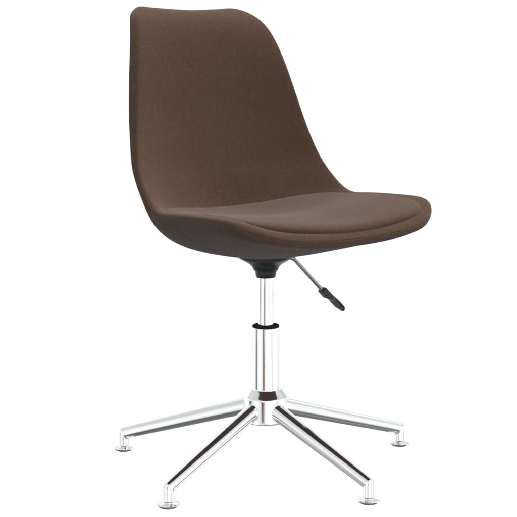 vidaXL Eetkamerstoelen draaibaar 2 st stof bruin afbeelding