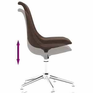Otočné jídelní židle 2 ks hnědé textil - obrázek 7