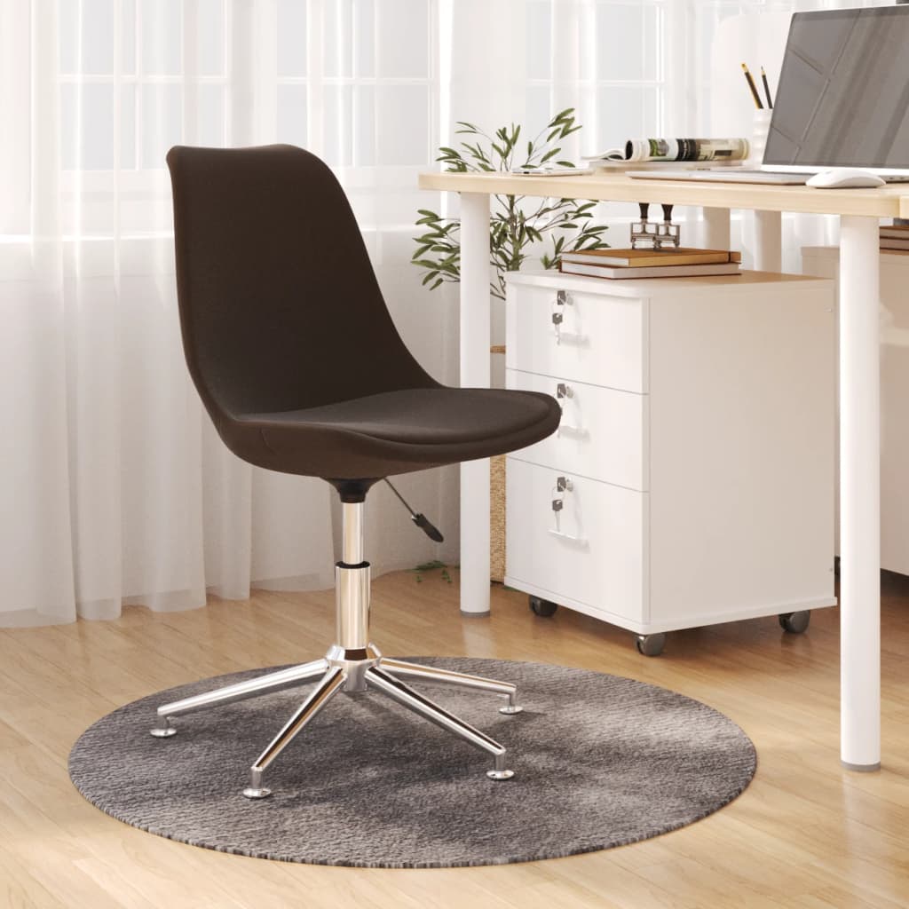 vida XL Bürostuhl Drehbar Dunkelbraun Stoff