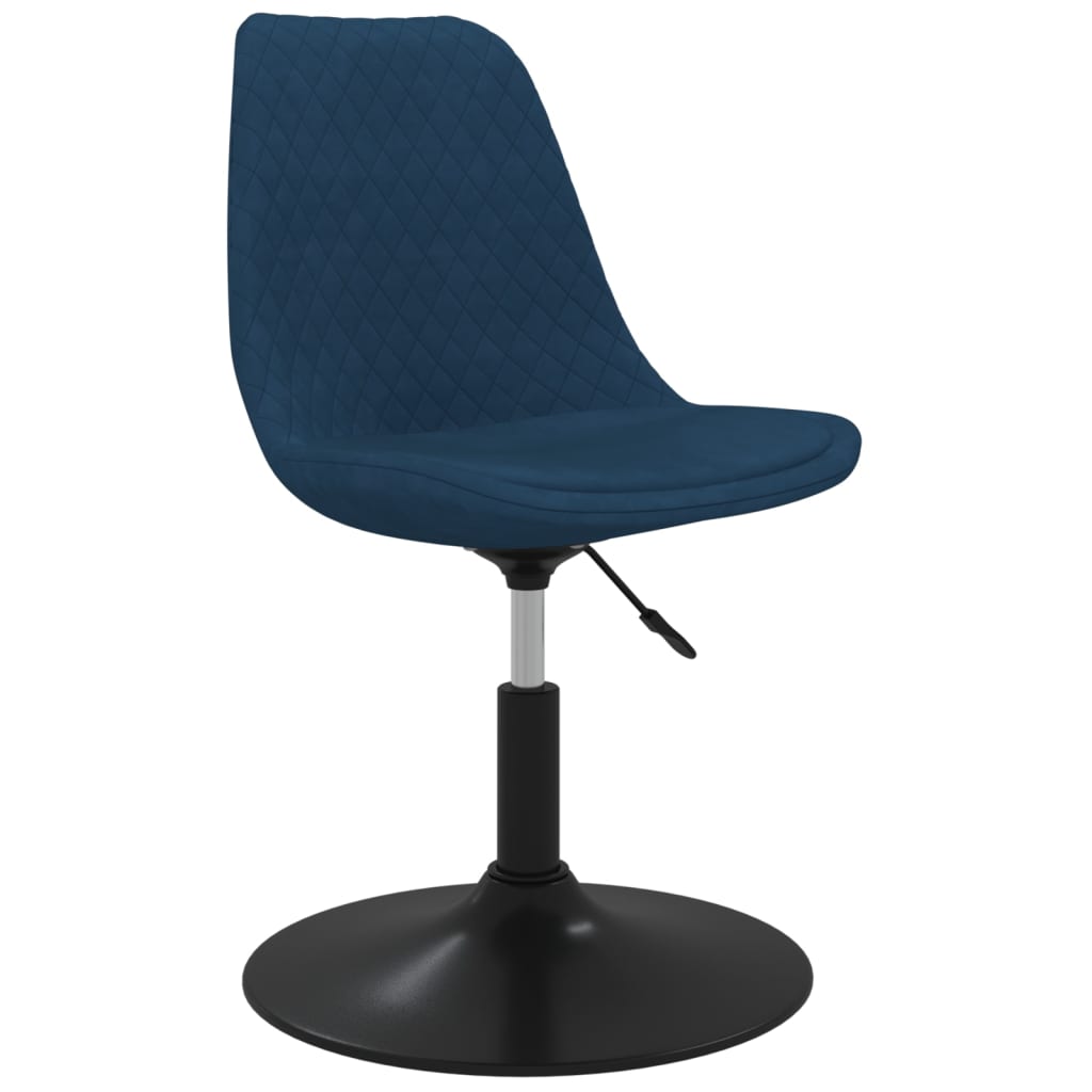 vidaXL Eetkamerstoelen draaibaar 2 st fluweel blauw