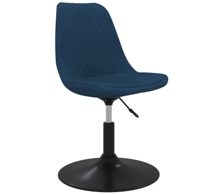 vidaXL Pasukamos valgomojo kėdės, 2vnt., mėlynos spalvos, aksomas