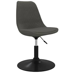 vidaXL Esszimmerst&uuml;hle 2 Stk. Drehbar Dunkelgrau Samt