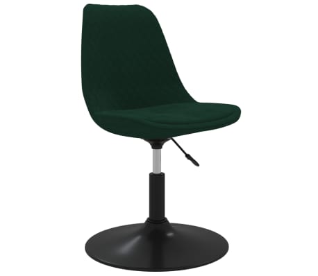 vidaXL Chaises pivotantes &agrave; manger lot de 4 Vert fonc&eacute; Velours