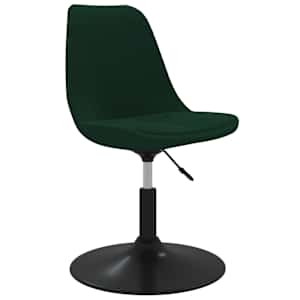 vidaXL Chaises pivotantes &agrave; manger lot de 4 Vert fonc&eacute; Velours