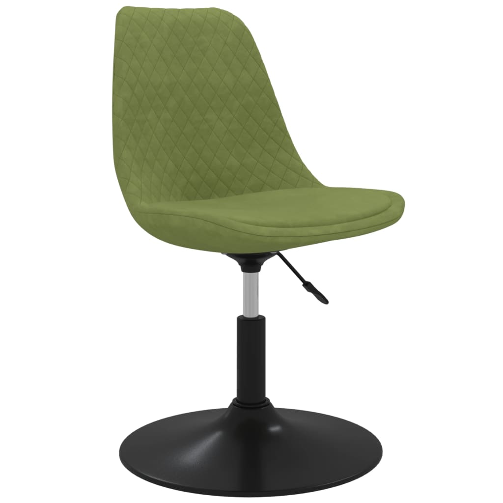 vidaXL Pasukamos valgomojo kėdės, 4vnt., šviesiai žalios, aksomas