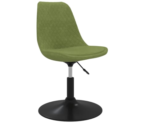 vidaXL Pasukamos valgomojo kėdės, 4vnt., šviesiai žalios, aksomas