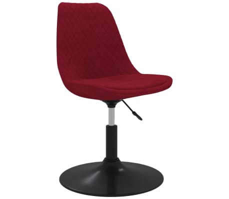 vidaXL Pasukamos valgomojo kėdės, 4vnt., vyno raudonos, aksomas