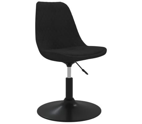 vidaXL Pasukamos valgomojo kėdės, 2vnt., juodos spalvos, aksomas