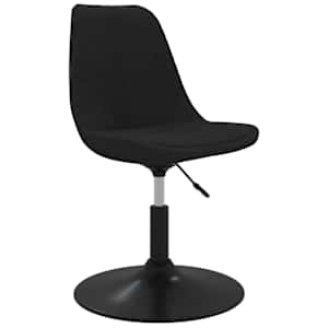 vidaXL Chaises &agrave; manger pivotantes lot de 4 Noir Velours