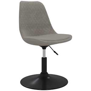 Vrtljivi jedilni stoli 4 kosi svetlo siv žamet - slika 3