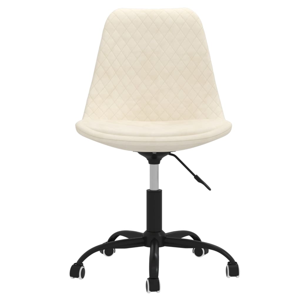 vidaXL Otočná kancelářská židle krémová textil