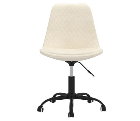 vidaXL Silla de oficina giratoria tela color crema