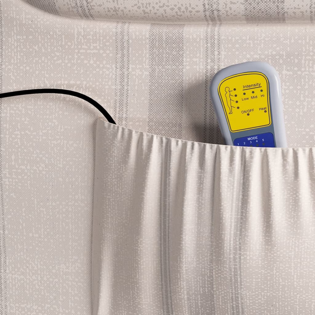 Poltrona Massaggiante Reclinabile Con Motivo A Righe In Tessuto VidaXL 17 width=274