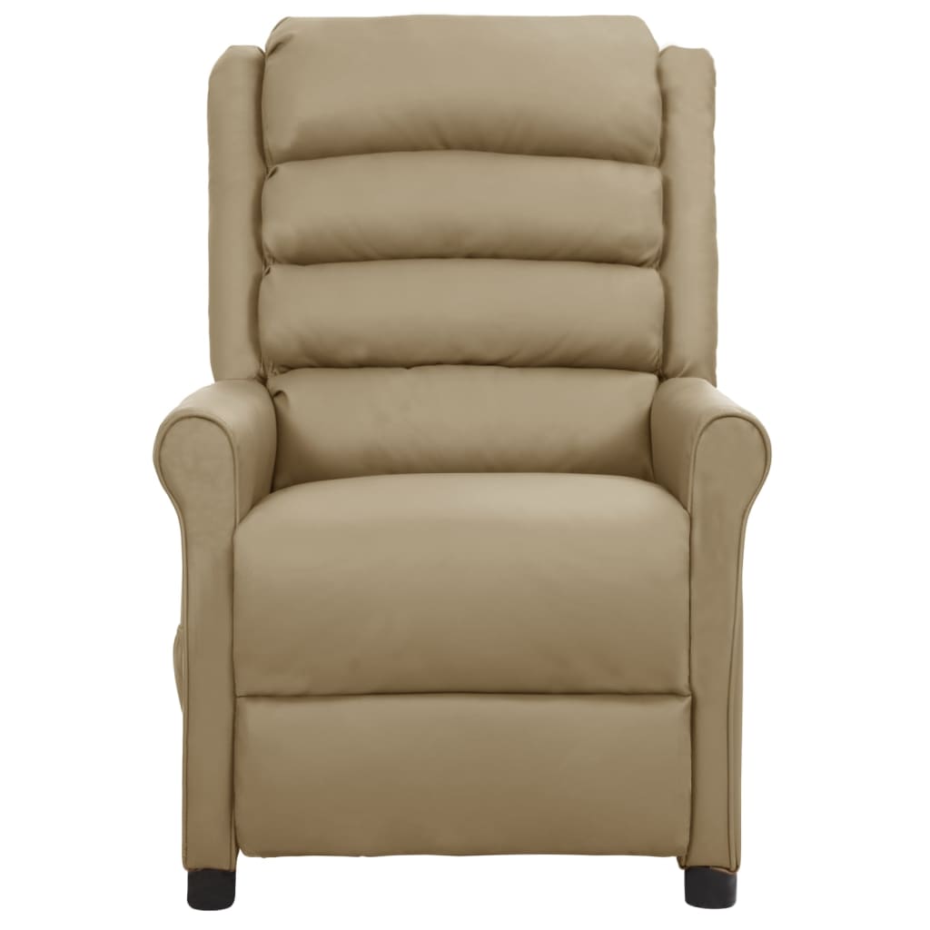 vidaXL Reclinerfåtölj cappuccino konstläder