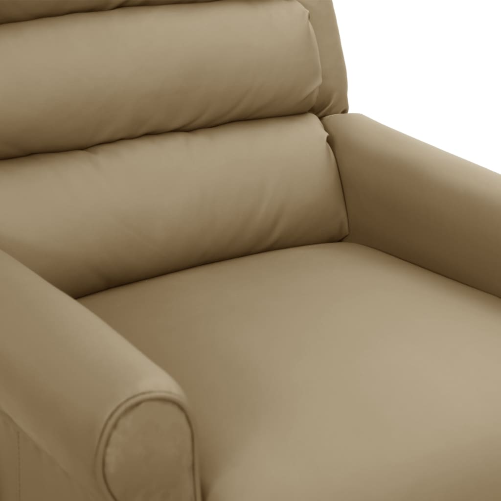 Kávészínű műbőr dönthető fotel 
