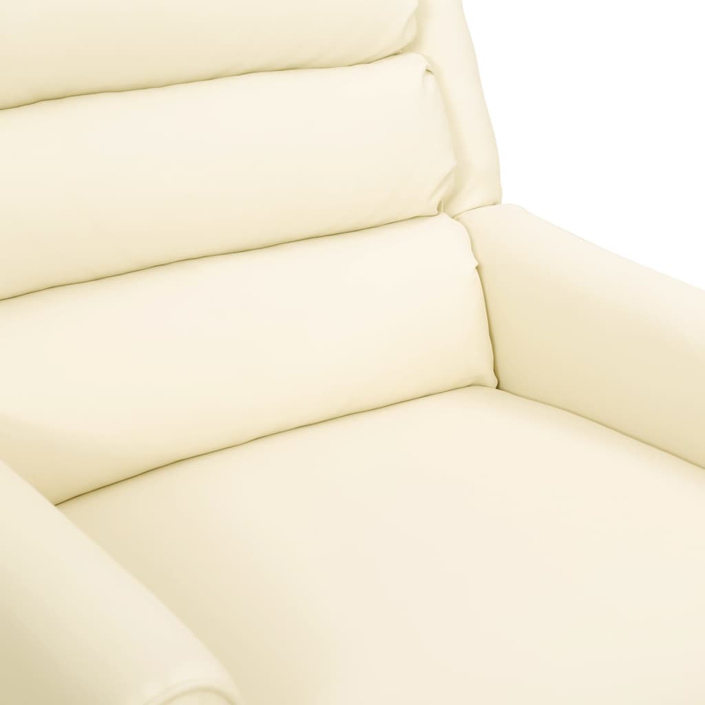 Krémszínű műbőr dönthető szék 