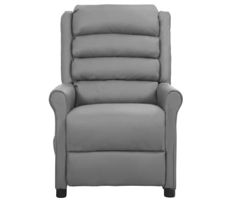 vidaXL Fauteuil inclinable Gris Similicuir