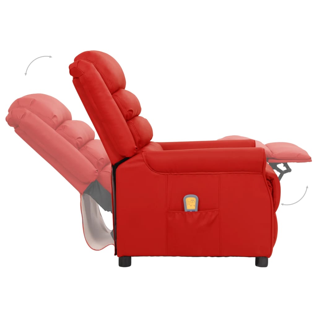 Bordó műbőr dönthető szék 