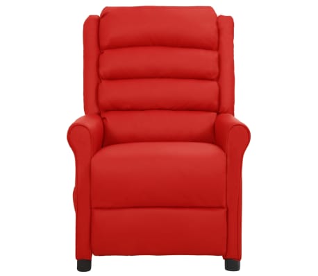 vidaXL Fauteuil inclinable Rouge bordeaux Similicuir