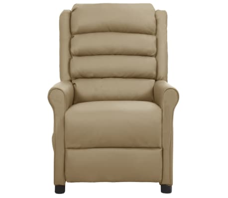 vidaXL Fauteuil de massage Cappuccino Similicuir