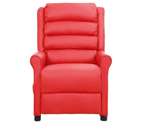 vidaXL Fauteuil de massage Rouge Similicuir