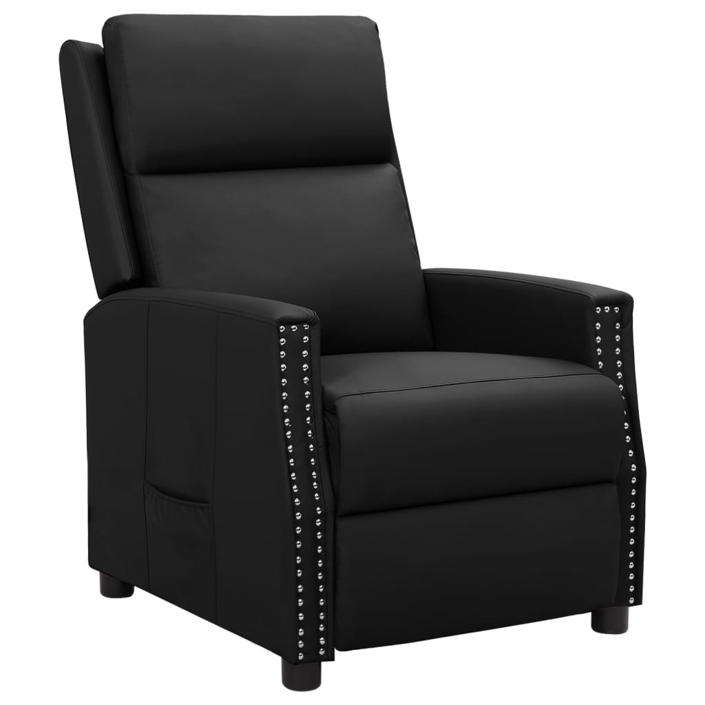 Fauteuil inclinable Noir Similicuir