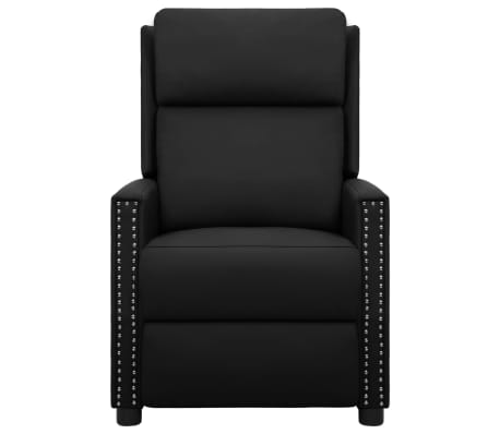 vidaXL Sillón de masaje de cuero sintético negro