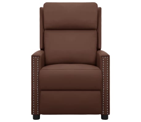 vidaXL Fauteuil de massage Marron Similicuir