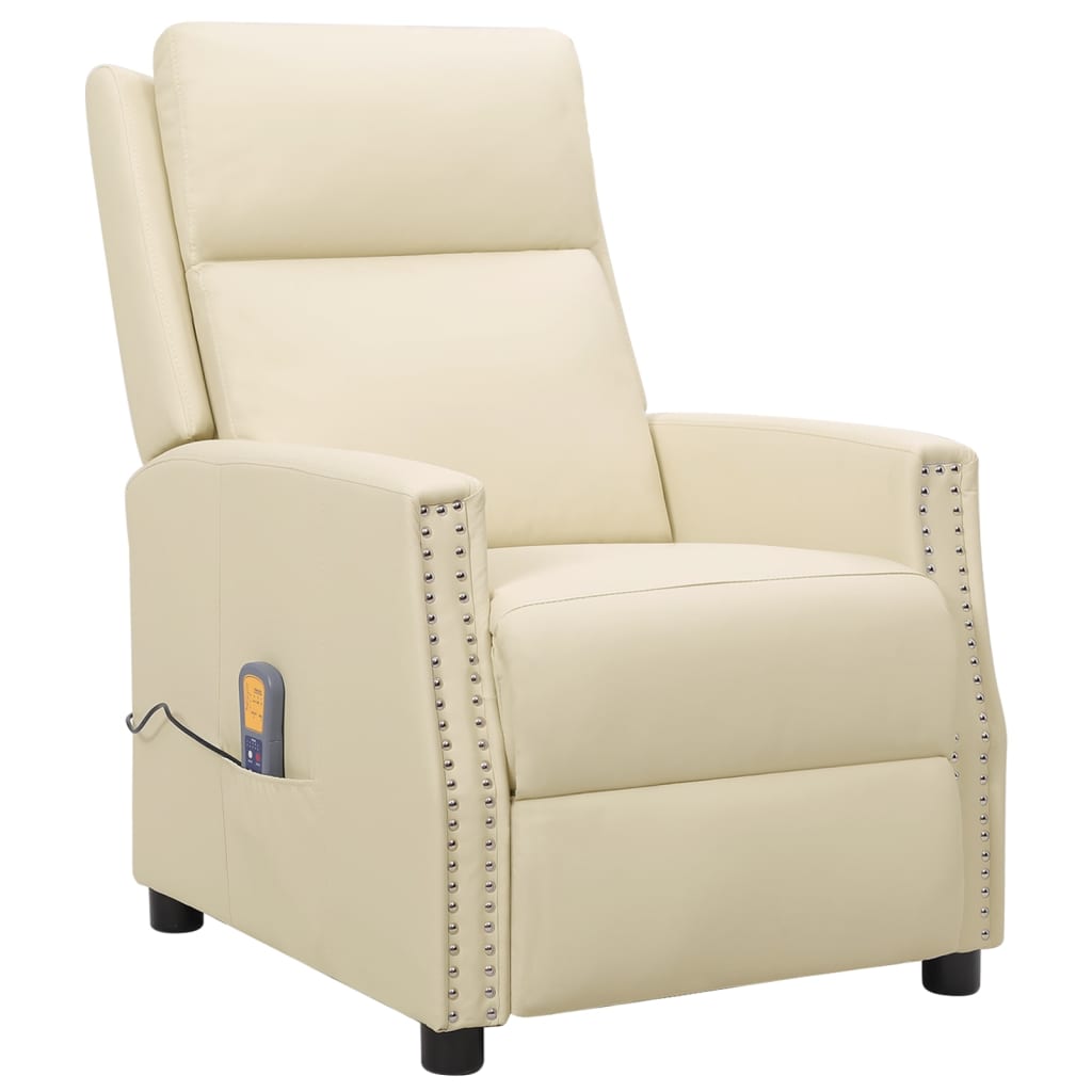 Fauteuil de massage Crème Similicuir