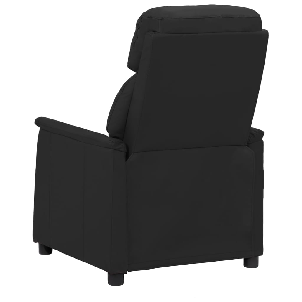 Fekete műbőr dönthető fotel 
