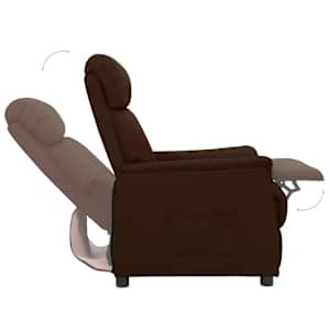 Polohovací křeslo hnědé umělá kůže - obrázek 5