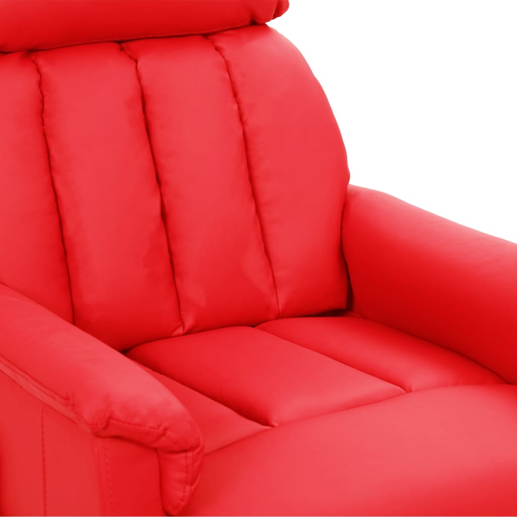 Piros műbőr dönthető szék 