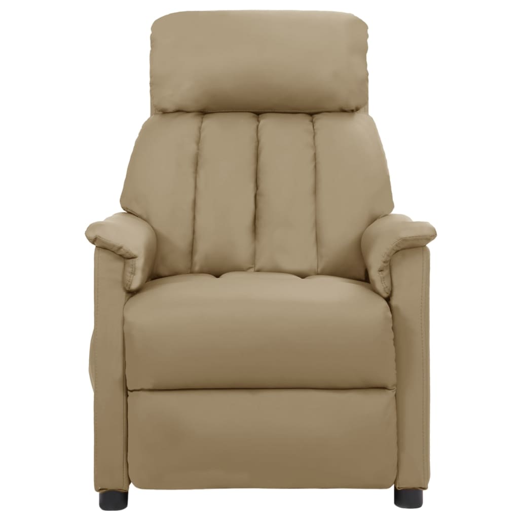 vidaXL Fauteuil de massage Cappuccino Similicuir