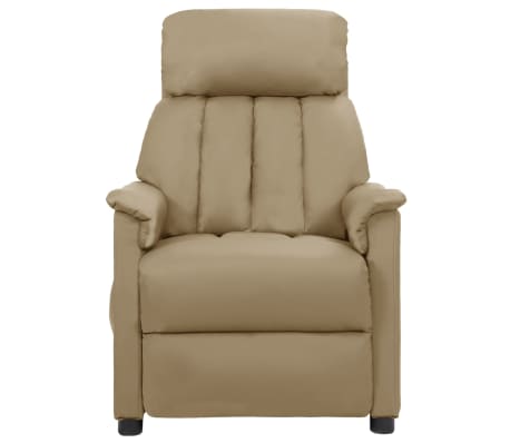 vidaXL Fauteuil de massage Cappuccino Similicuir