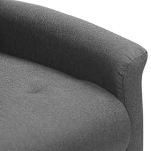 Polohovací křeslo světle šedé textil - obrázek 5