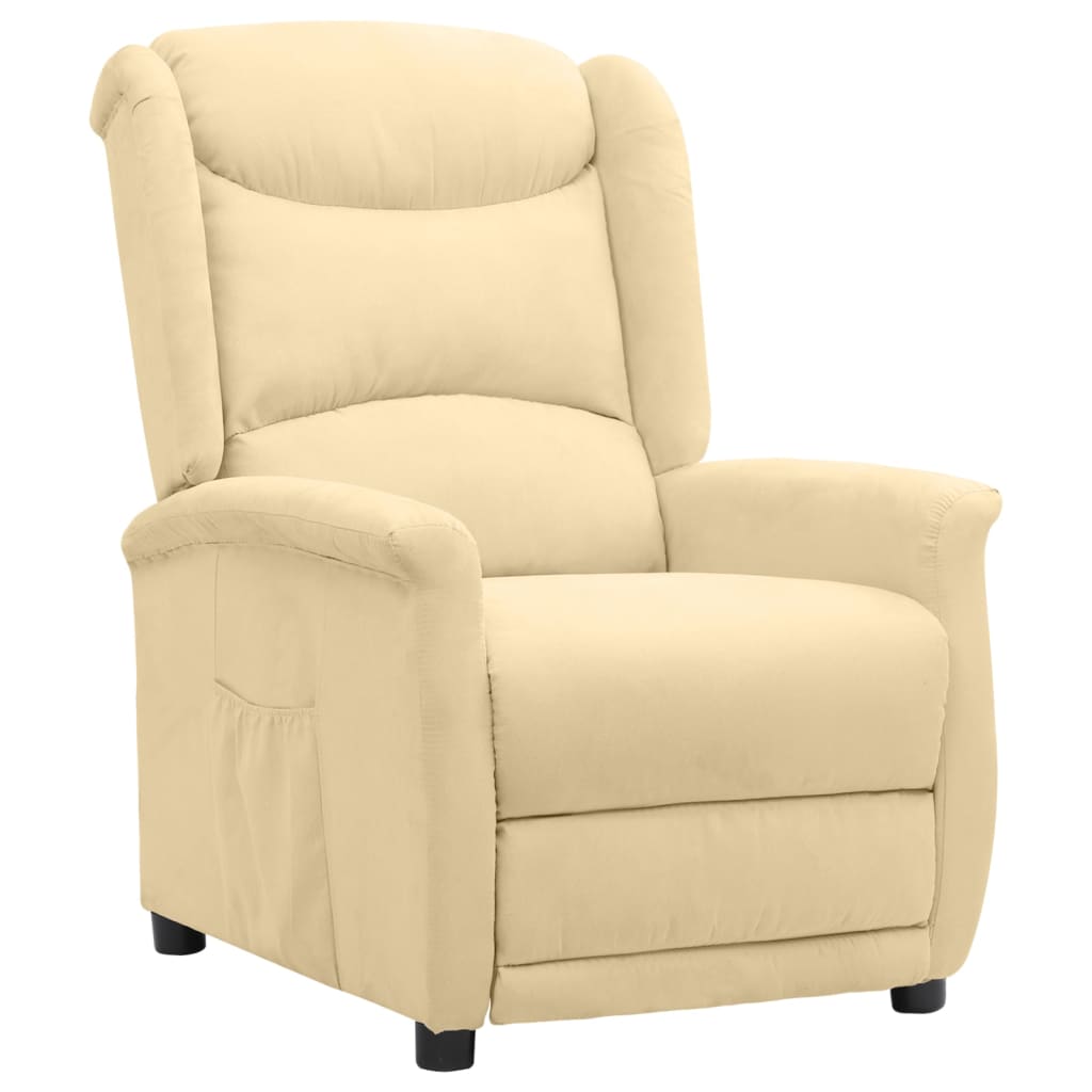Fauteuil inclinable Crème Tissu microfibre