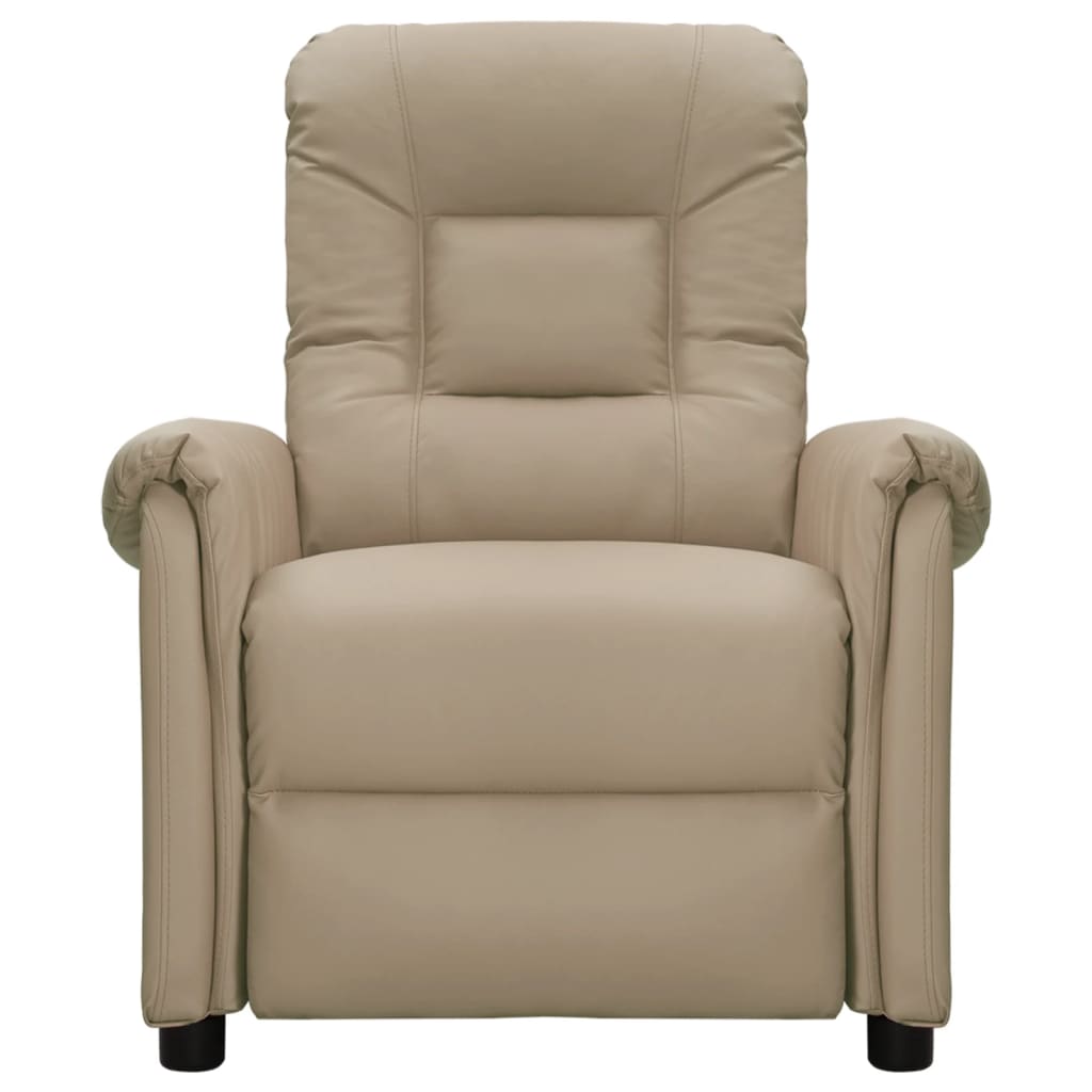 

vidaXL Fauteuil verstelbaar kunstleer cappuccinokleurig