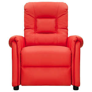 vidaXL Наклоняем стол, червен, изкуствена кожа