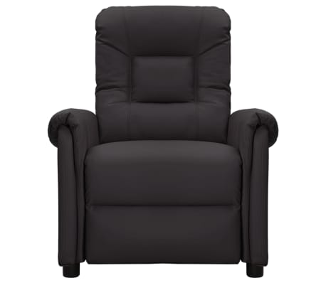 vidaXL Fauteuil de massage Noir Similicuir