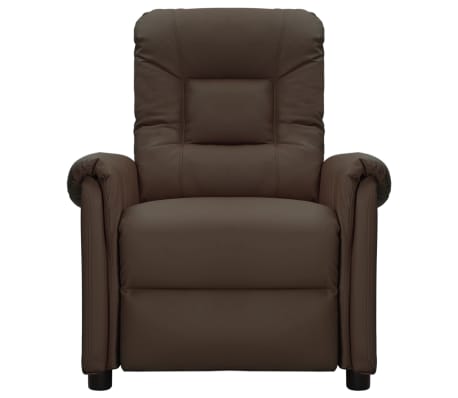 vidaXL Fauteuil de massage Marron Similicuir