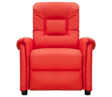 vidaXL Fauteuil de massage Rouge Similicuir