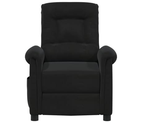 vidaXL Fauteuil inclinable Noir Tissu microfibre