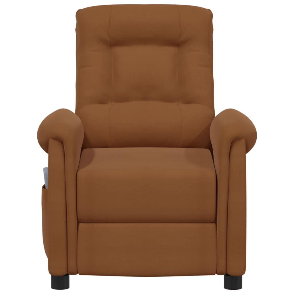 Tip Fauteuils électriques Fauteuil Inclinable De Massage Marron Tissu Microfibre Haute