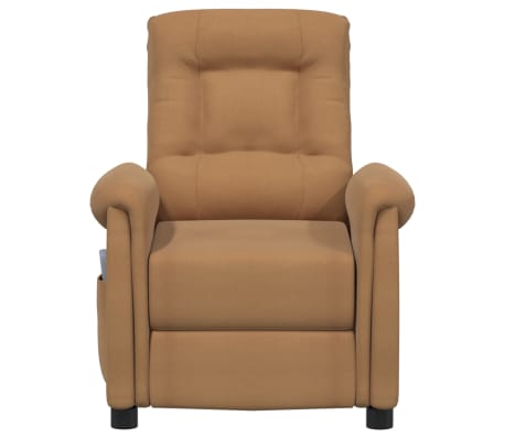 vidaXL masāžas krēsls, pelēkbrūns mikrošķiedras audums