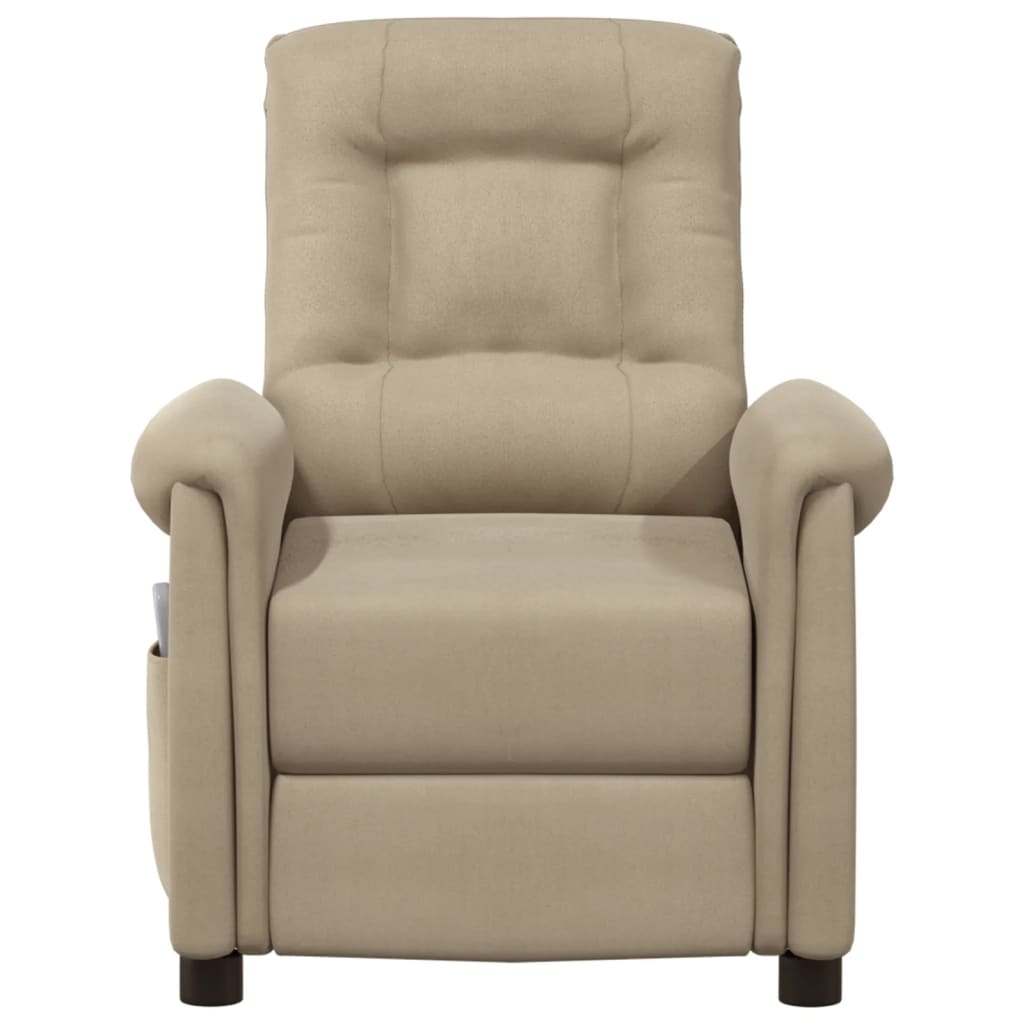 vidaXL masāžas krēsls, gaiši pelēks mikrošķiedras audums