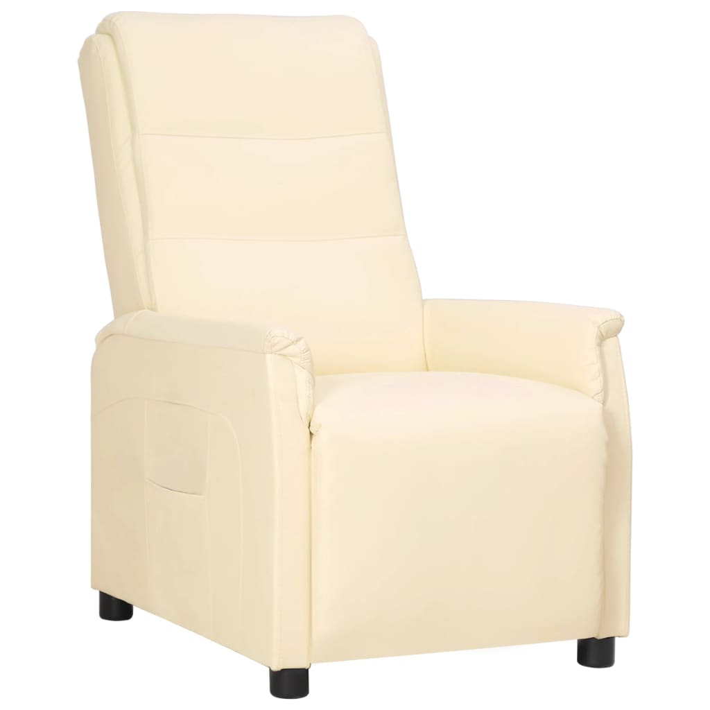 Fauteuil inclinable Crème Similicuir