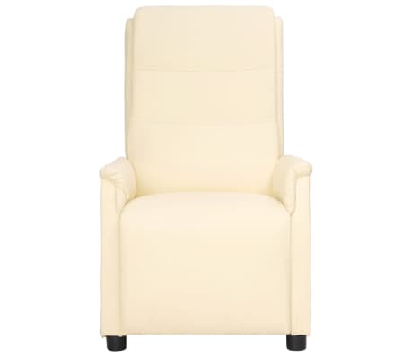 vidaXL Fauteuil inclinable Crème Similicuir