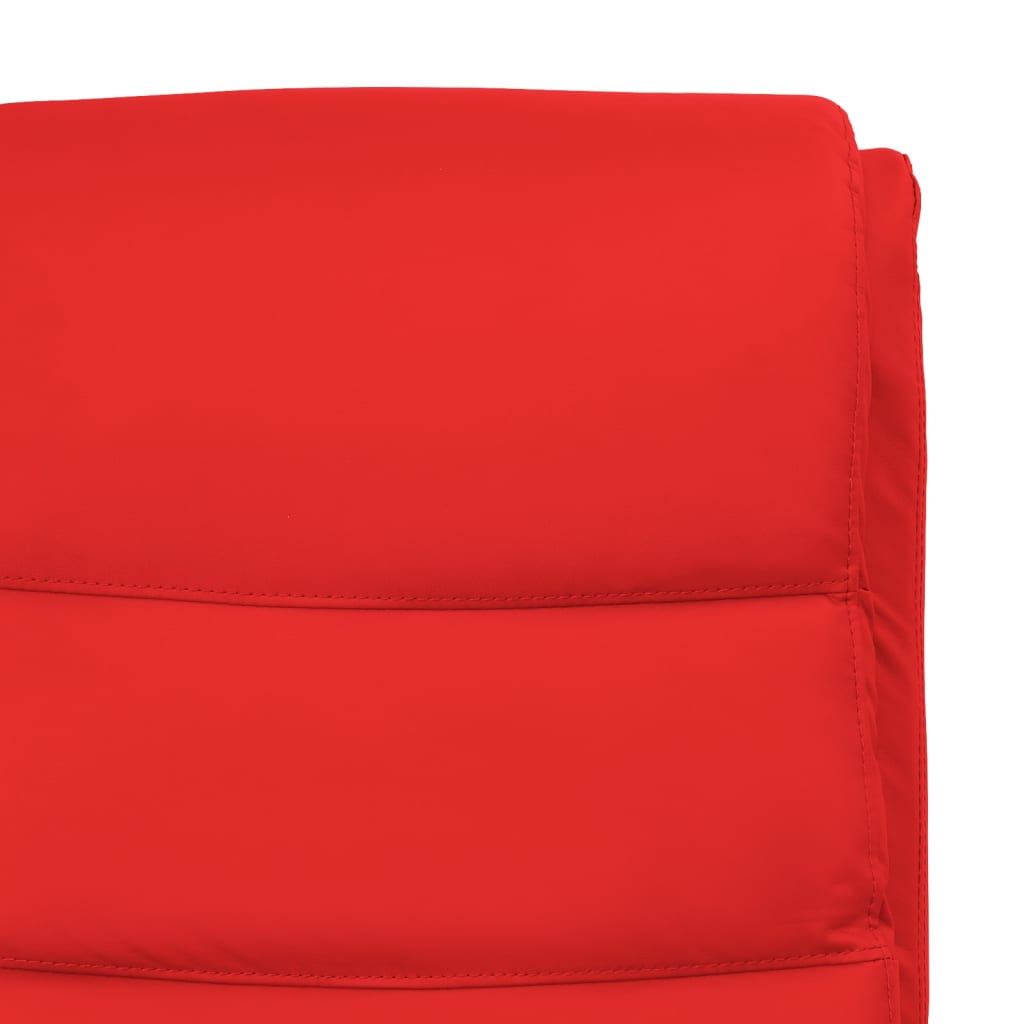 Piros műbőr dönthető fotel 